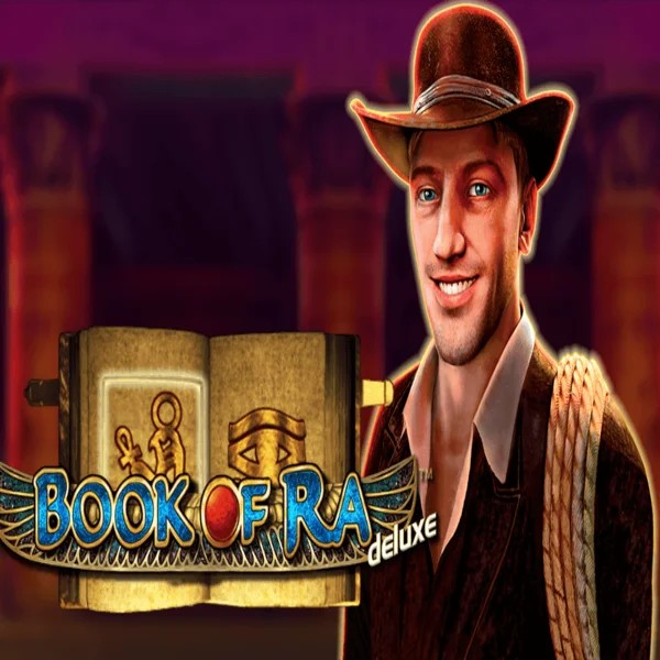 Book of Ra Deluxe logo by Novomatic Bassbet Casino