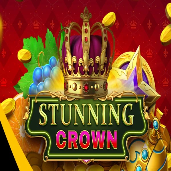 Stunning Crown online game logo by BF Games on bassbetcasinos-es.com