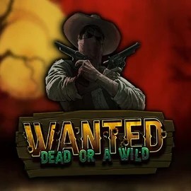Wanted Dead or a Wild slot logo by Hacksaw Gaming at Bassbet Casino